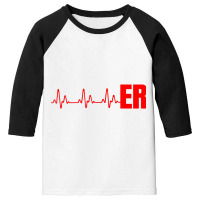 Emergency Medicine Emergency Room Nurse Er Heartbeat T Shirt Youth 3/4 Sleeve | Artistshot