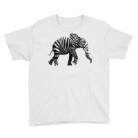 Elephant Anima Cute Zebra Print Wild Forest Running Heavy T Shirt Youth Tee | Artistshot