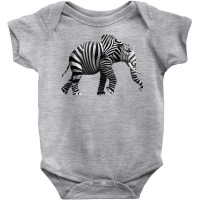 Elephant Anima Cute Zebra Print Wild Forest Running Heavy T Shirt Baby Bodysuit | Artistshot