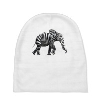 Elephant Anima Cute Zebra Print Wild Forest Running Heavy T Shirt Baby Beanies | Artistshot