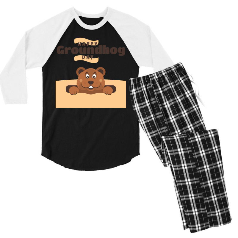 Cute Men's 3/4 Sleeve Pajama Set | Artistshot