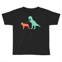 Boston Terrier T  Shirtfunny Boston Terrier Dinosaur Cute Boston Terri Toddler T-shirt | Artistshot