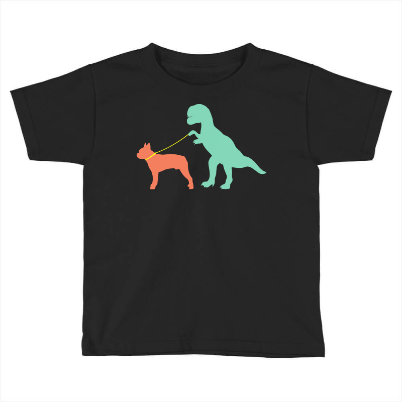 Boston Terrier T  Shirtfunny Boston Terrier Dinosaur Cute Boston Terri Toddler T-shirt | Artistshot