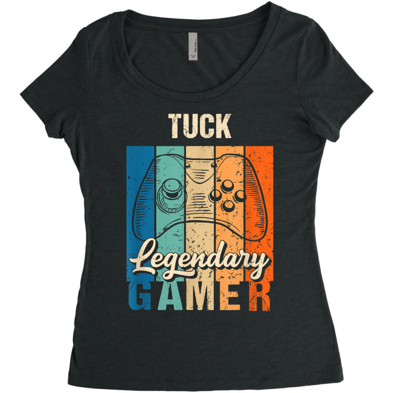 Tuck Name Gift   Personalized Legendary Gamer T Shirt Women's Triblend Scoop T-shirt by chipbeltzox | Artistshot