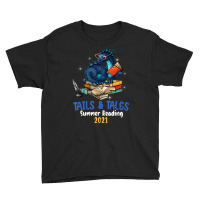 Tails And Tales Summer Reading 2021 Dragon Reader Youth Tee | Artistshot