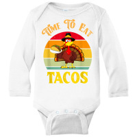 Time To Eat Tacos Shirt Funny Thanksgiving 2022 Turkey Day T Shirt Long Sleeve Baby Bodysuit | Artistshot