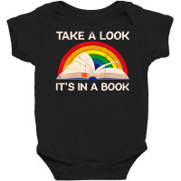 Vintage Sunset Rainbow Take A Look It's In A Book Reading Baby Bodysuit | Artistshot