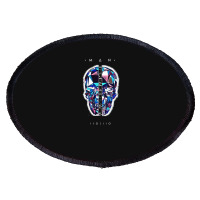 Skullhead Gothic Print 1 Oval Patch | Artistshot