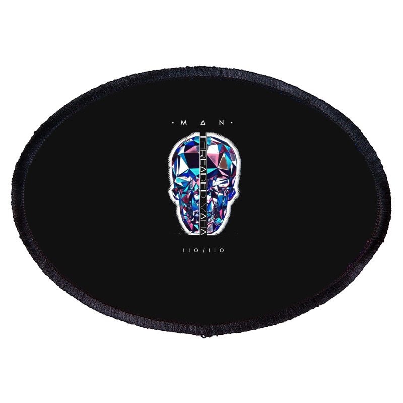 Skullhead Gothic Print 1 Oval Patch | Artistshot