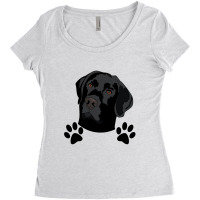 Dog Silhouette Word Cloud (white) Women's Triblend Scoop T-shirt | Artistshot