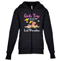 Summer Vacation Girls Trip 2022 Lost Paradise Beach Youth Zipper Hoodie | Artistshot