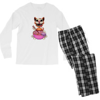 Kawaii Pastel Goth Cute Creepy Cat Aesthetic Vintage Ramen Men's Long Sleeve Pajama Set | Artistshot