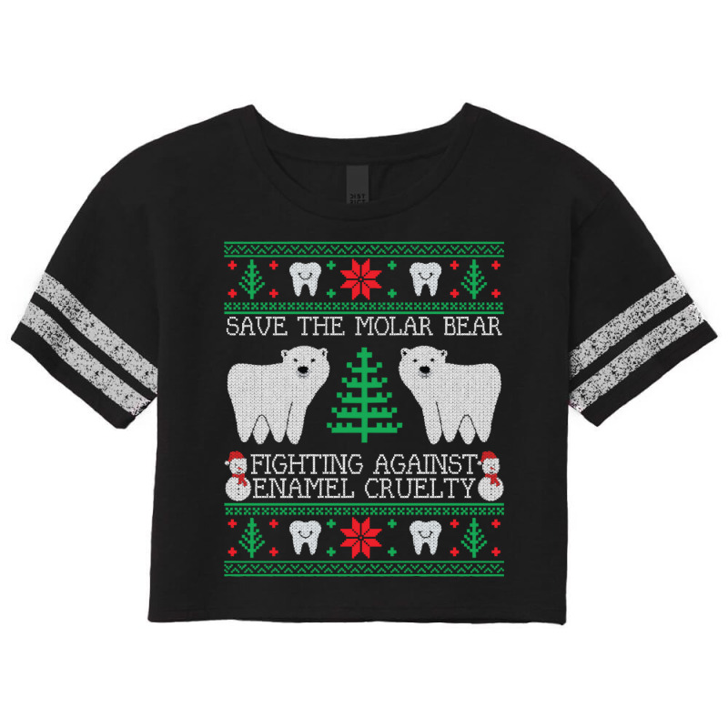 Save The Molar Bear Dental Dentist Ugly Christmas Sweaters Sweatshirt Scorecard Crop Tee by nejnda | Artistshot