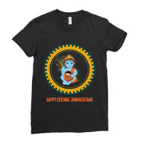 Happy Krishna Janmashtami, Funny Gift Idea Ladies Fitted T-shirt | Artistshot