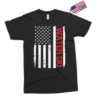 Water Ski Usa American Flag Funny Waterskiing T Shirt Exclusive T-shirt | Artistshot