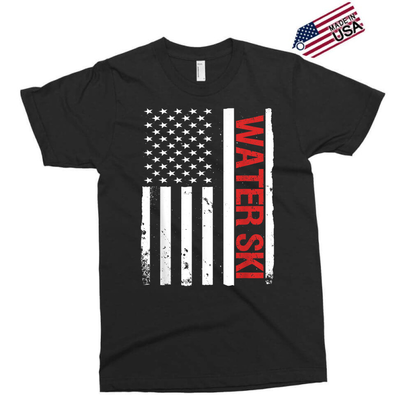 Water Ski Usa American Flag Funny Waterskiing T Shirt Exclusive T-shirt by adriacrogan7c3 | Artistshot