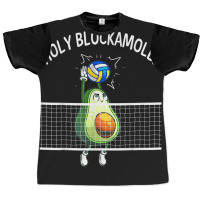 Holy Blockamole Volleyball Shirt Player Blocker Avocado Graphic T-shirt | Artistshot