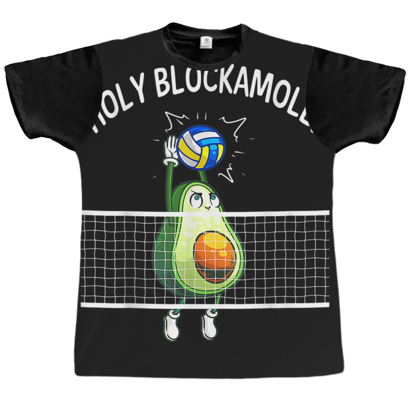 Holy Blockamole Volleyball Shirt Player Blocker Avocado Graphic T-shirt by AmberAThompson | Artistshot