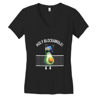 Holy Blockamole Volleyball Shirt Player Blocker Avocado Women's V-neck T-shirt | Artistshot