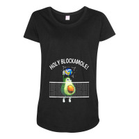 Holy Blockamole Volleyball Shirt Player Blocker Avocado Maternity Scoop Neck T-shirt | Artistshot