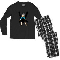 Carlos - Hangover Baby With Sunglasses In A Strap Men's Long Sleeve Pajama Set | Artistshot