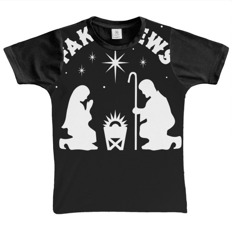 Jesus Is Born Fake News Atheist Christmas Anti Religion Anti Church Na Graphic Youth T-shirt by BrendaJoMoore | Artistshot