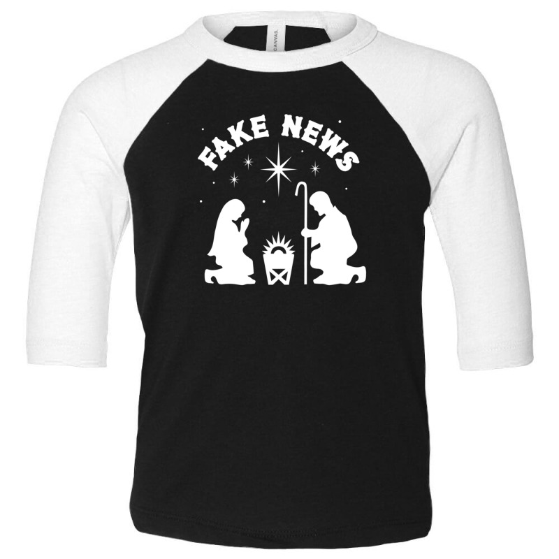 Jesus Is Born Fake News Atheist Christmas Anti Religion Anti Church Na Toddler 3/4 Sleeve Tee by BrendaJoMoore | Artistshot