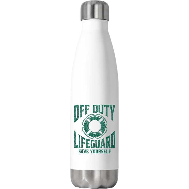 Off Duty Lifeguard Save Yourself, Lifeguard For Men & Women Tank Top Stainless Steel Water Bottle | Artistshot