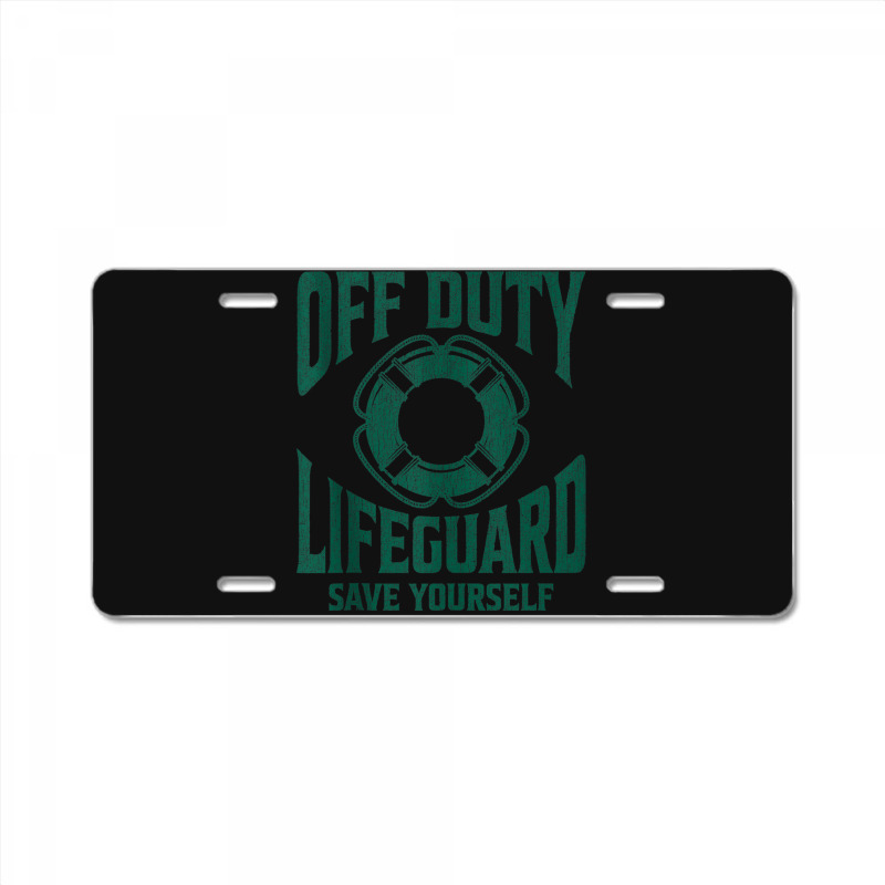 Off Duty Lifeguard Save Yourself, Lifeguard For Men & Women Tank Top License Plate | Artistshot