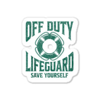 Off Duty Lifeguard Save Yourself, Lifeguard For Men & Women Tank Top Sticker | Artistshot