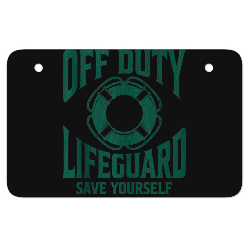 Off Duty Lifeguard Save Yourself, Lifeguard For Men & Women Tank Top Atv License Plate | Artistshot