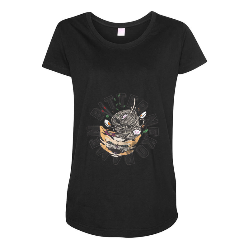 Bitter Neko Ramen Maternity Scoop Neck T-shirt by NicholetteJeanHastings | Artistshot