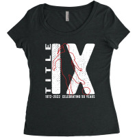 Title Ix 50th Anniversary Us Education Amendments Act Soccer Women's Triblend Scoop T-shirt | Artistshot