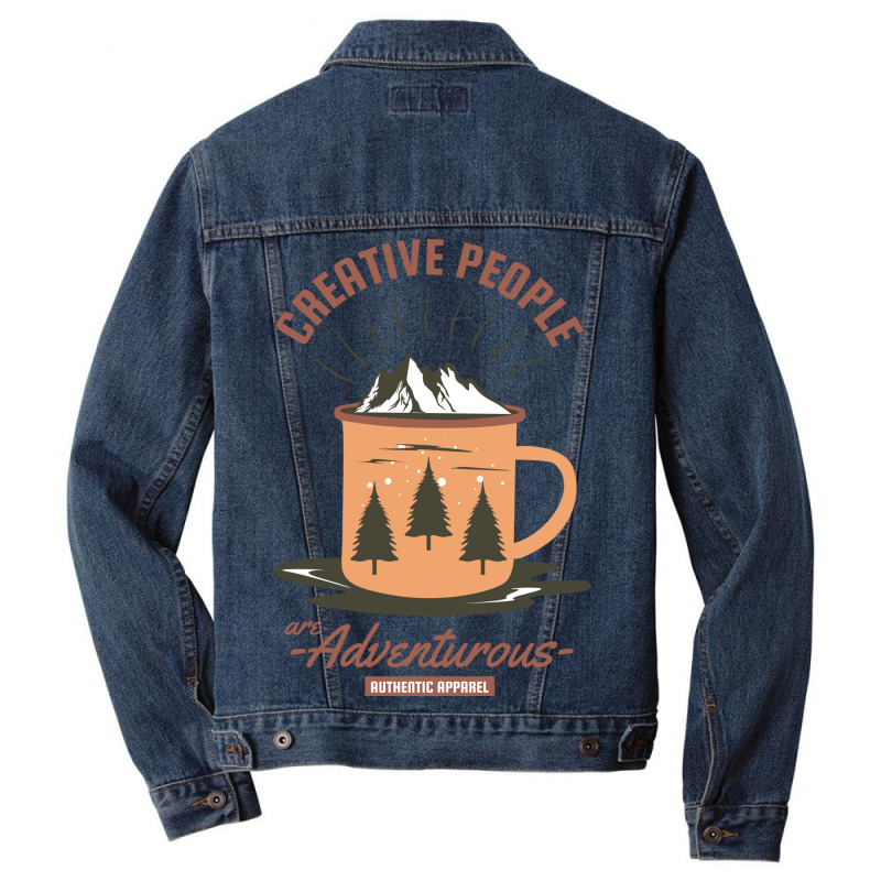 Creative People Are Adventurous Men Denim Jacket by ieardisj15 | Artistshot