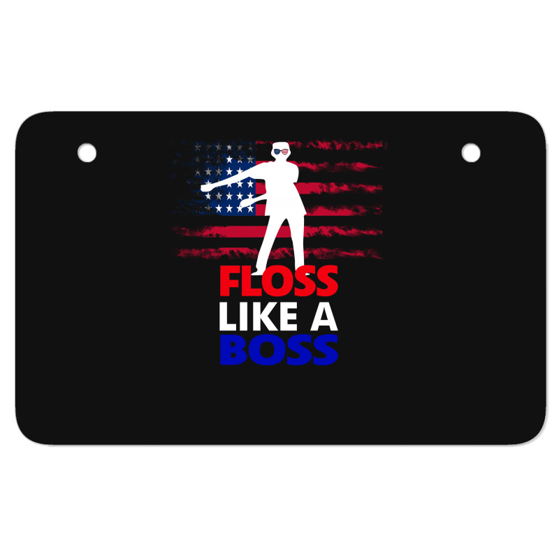 Floss Like A Boss American Flag 4th Of July Atv License Plate | Artistshot