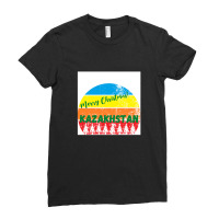 Merry Christmas Kazakhstan 1 Ladies Fitted T-shirt | Artistshot