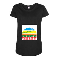 Merry Christmas Kazakhstan 1 Maternity Scoop Neck T-shirt | Artistshot