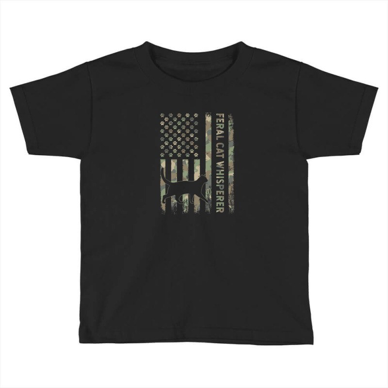 Feral Cat Whisperer Dad Camo Usa Flag Toddler T-shirt by lisolagretaax | Artistshot