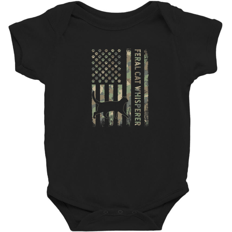 Feral Cat Whisperer Dad Camo Usa Flag Baby Bodysuit by lisolagretaax | Artistshot