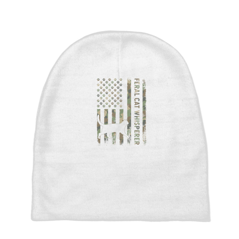 Feral Cat Whisperer Dad Camo Usa Flag Baby Beanies by lisolagretaax | Artistshot