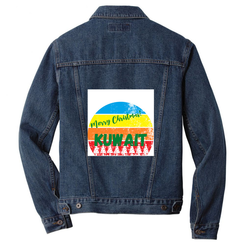 Merry Christmas Kuwait Men Denim Jacket by AndreaSaizon | Artistshot