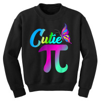 Pi Day Funny Cute Cutie Pi Pretty Math Butterfly Girls Pi Youth Sweatshirt | Artistshot