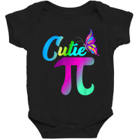 Pi Day Funny Cute Cutie Pi Pretty Math Butterfly Girls Pi Baby Bodysuit | Artistshot