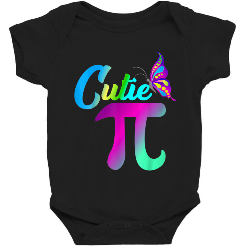 Pi Day Funny Cute Cutie Pi Pretty Math Butterfly Girls Pi Baby Bodysuit | Artistshot