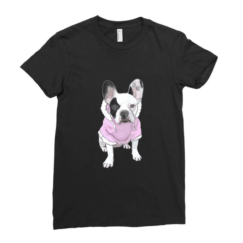 Le Petite Gigi   French Bulldog Ladies Fitted T-Shirt by duagigikelinci | Artistshot