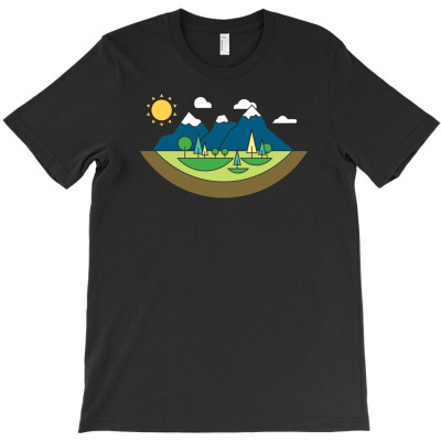 Mountains Island T-shirt Designed By Rendi Siregar