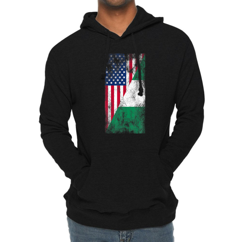 Usa Nigeria Flags - United States Of America, Nigerian Lightweight Hoodie by ramoxfiqhi1 | Artistshot