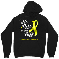 His Fight Is Our Fight Endometriosis Awareness Support Endometriosis W Unisex Hoodie | Artistshot