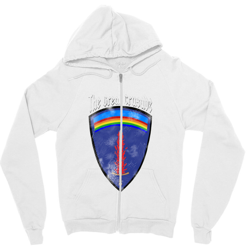 The Great Crusade   D Day Zipper Hoodie | Artistshot