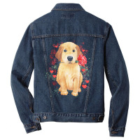 Family Gift For You T  Shirt Puppy Valentine's Day T  Shirt Cute Pitbu Men Denim Jacket | Artistshot